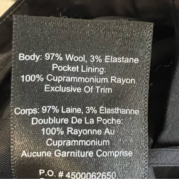 Babaton wool asymmetrical front carrot leg dress pants Sz 6 excellent condition - Picture 11 of 11